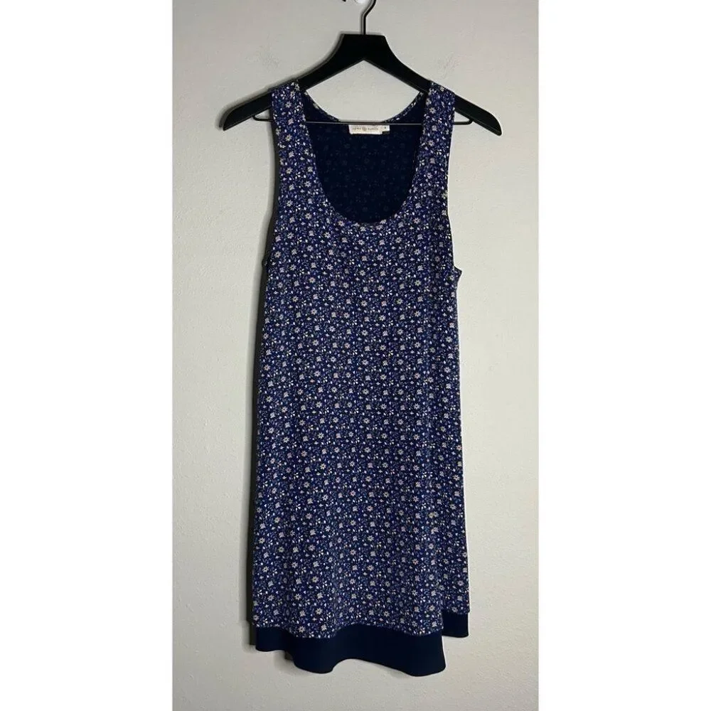 Tory Burch Sydney Dress in Blue Wild Pansy Floral Print